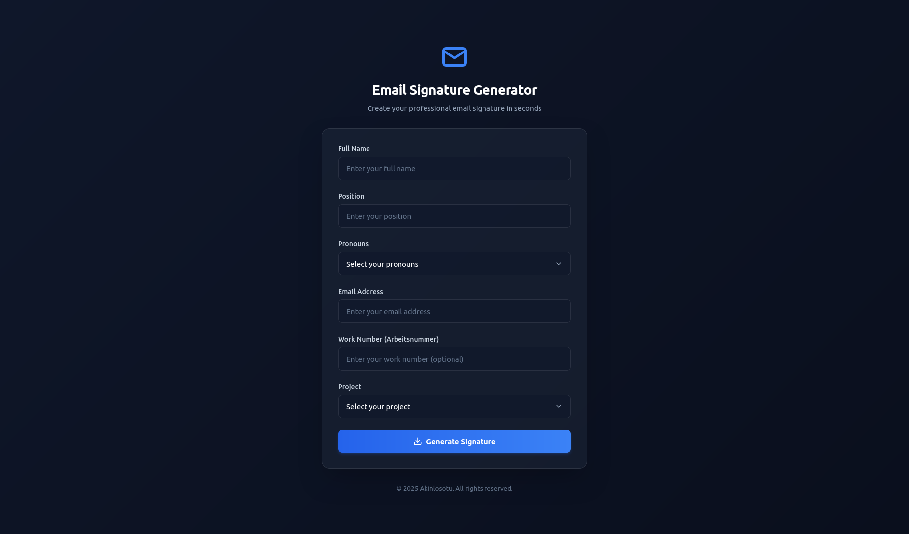 Email Signature Generator