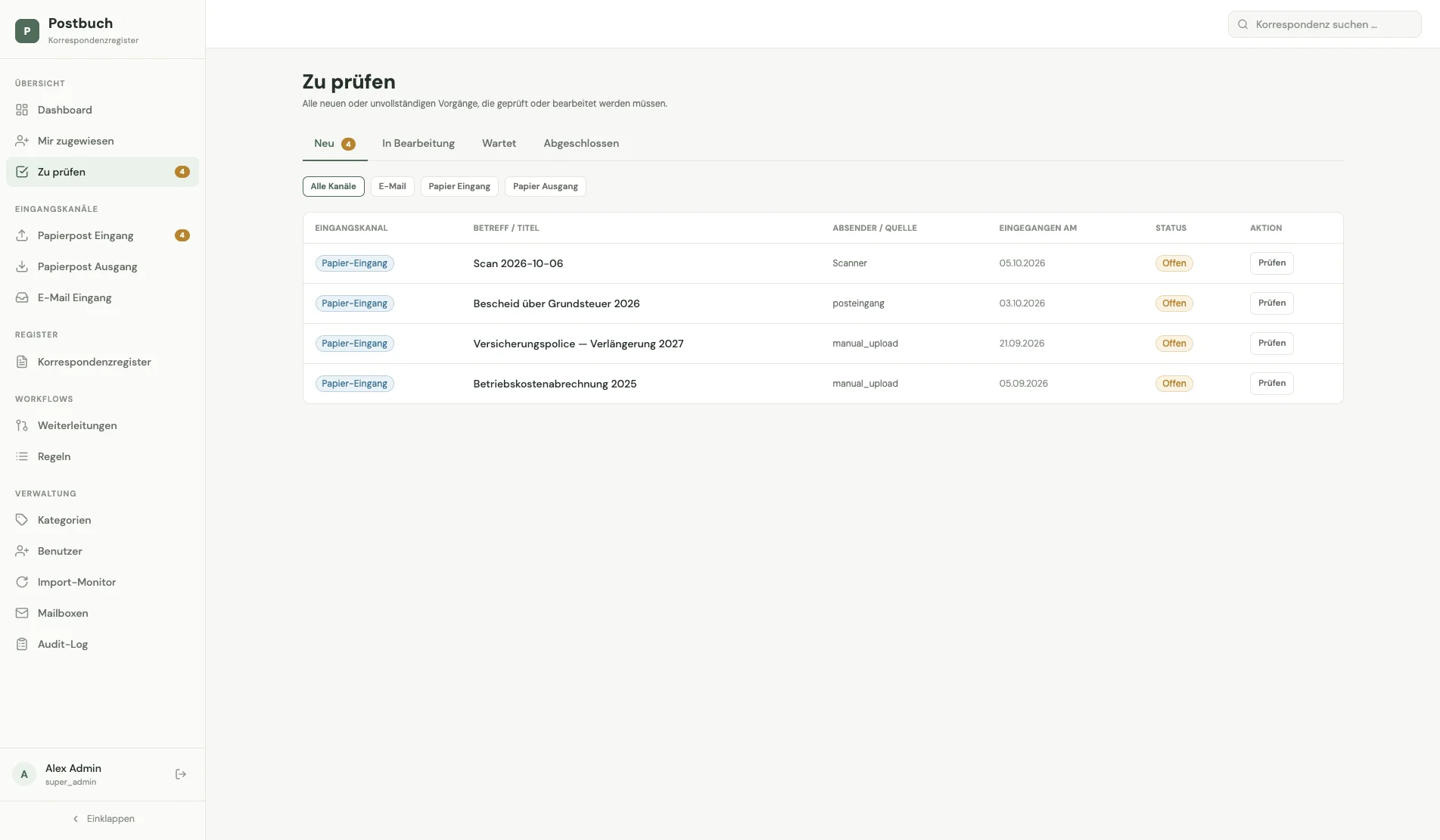 Postbuch — Correspondence Register - Image 5