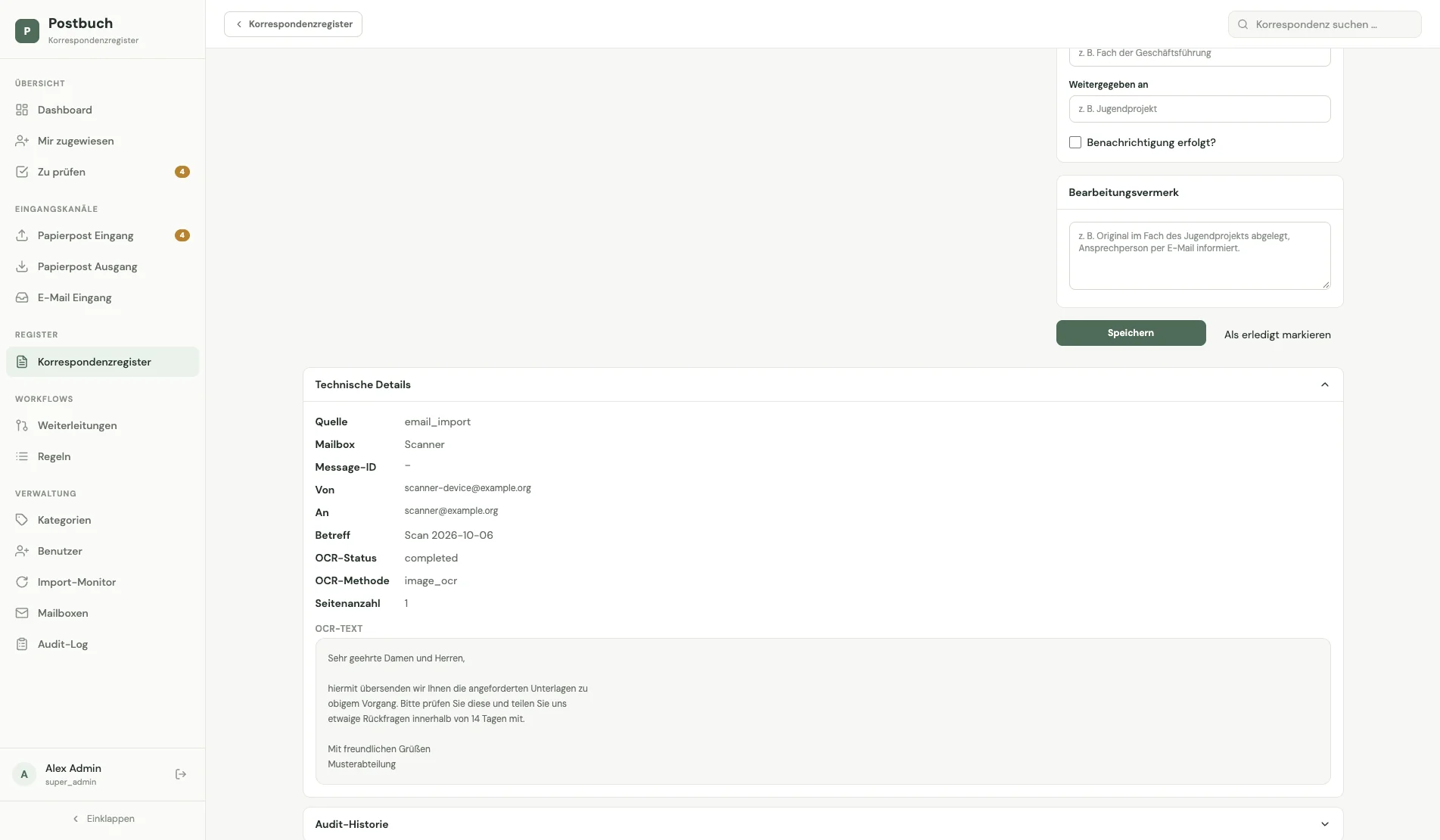 Postbuch — Correspondence Register - Image 2