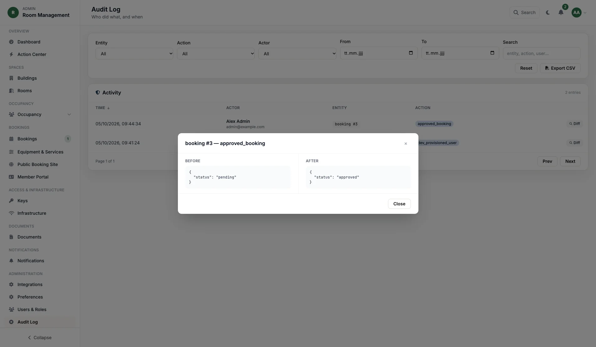 Room & Resource Management System - Image 7