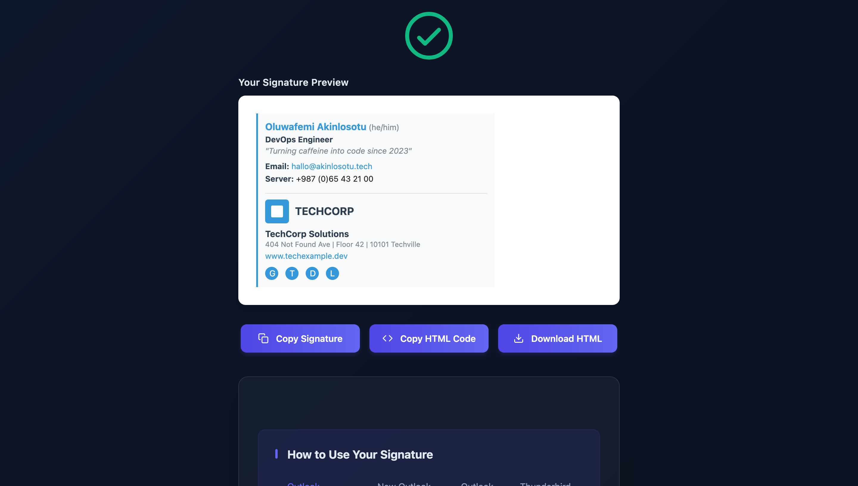 Email Signature Generator - Image 2