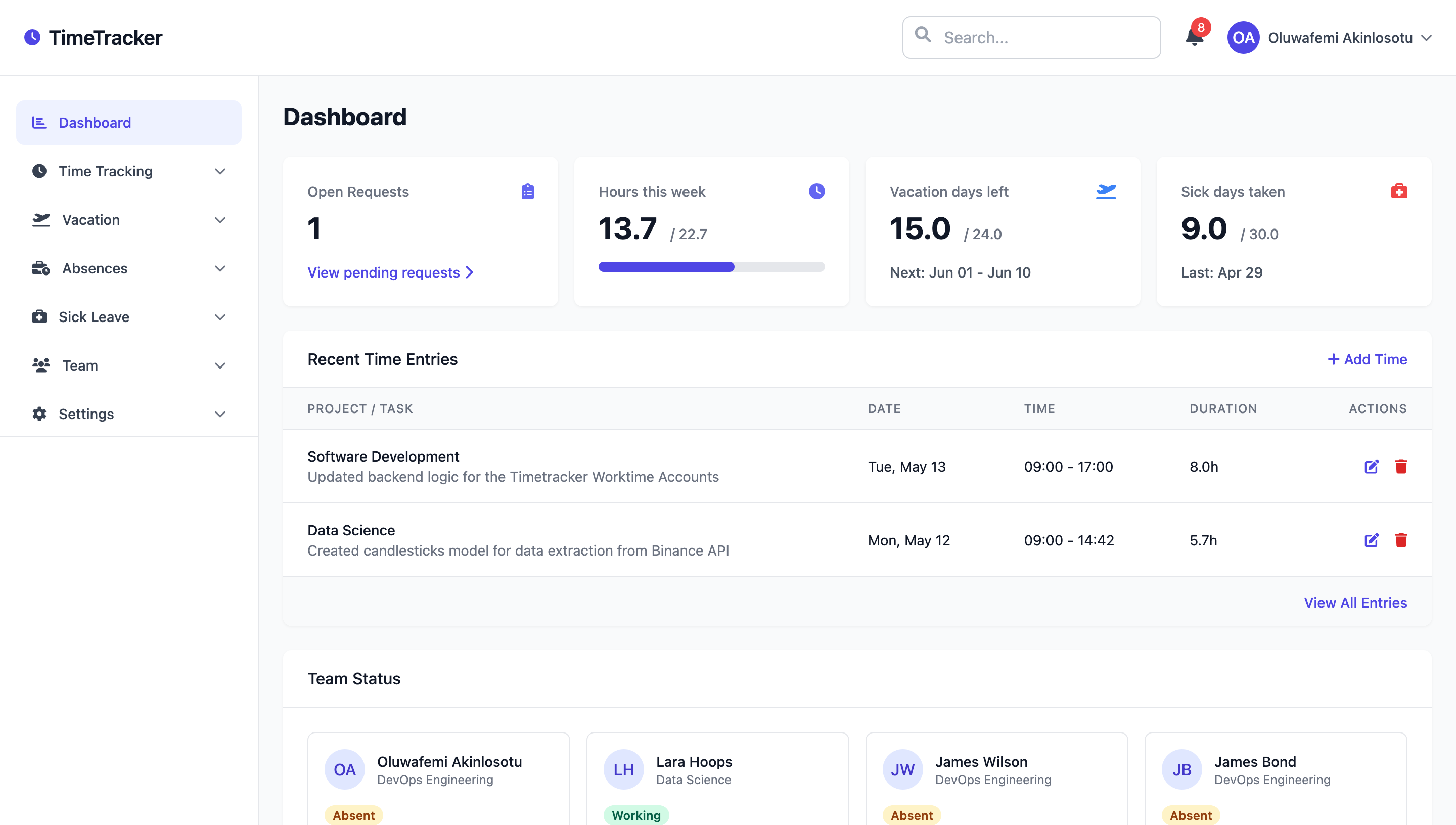 Time-Tracking App - Image 4