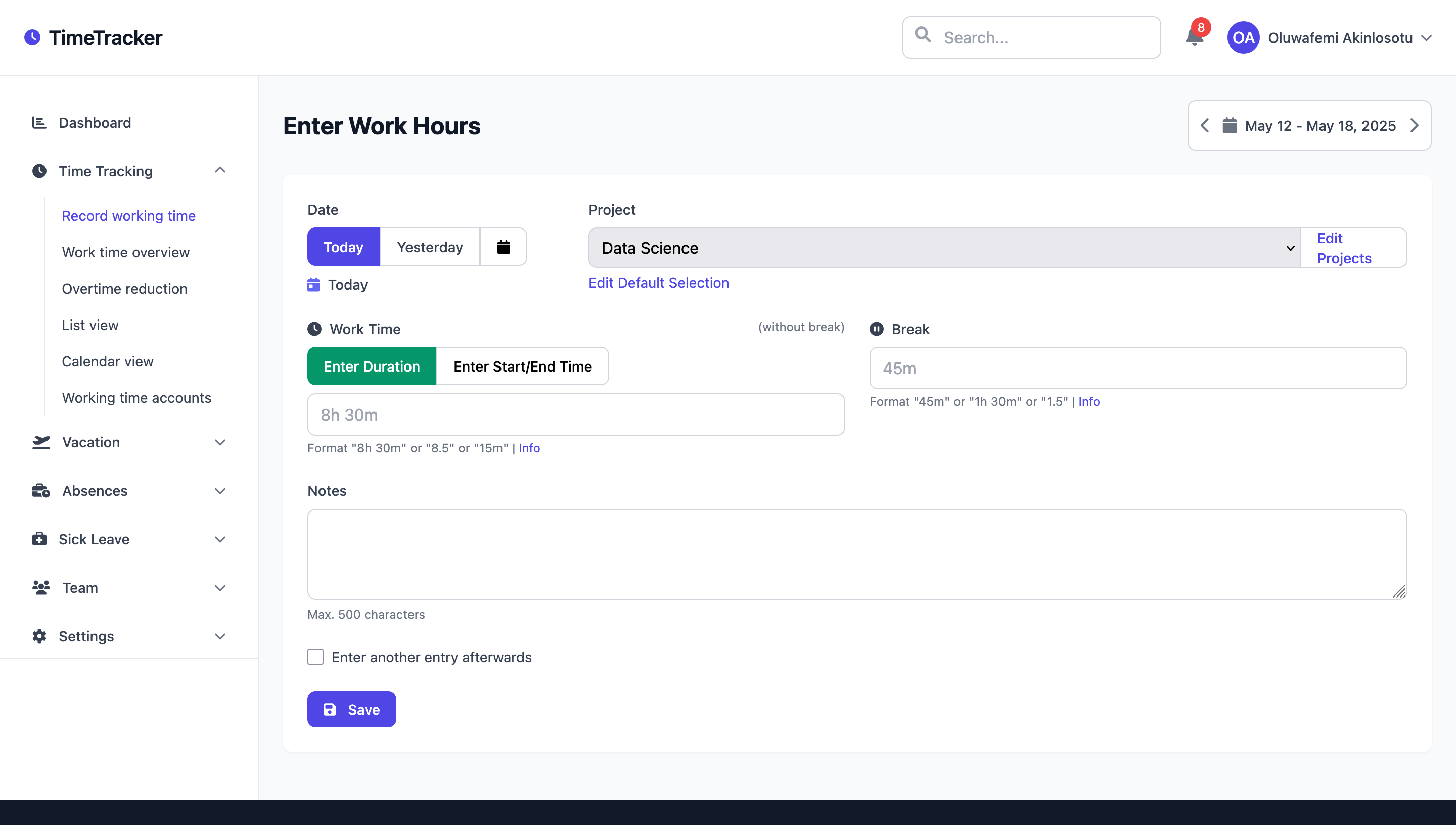 Time-Tracking App - Image 6